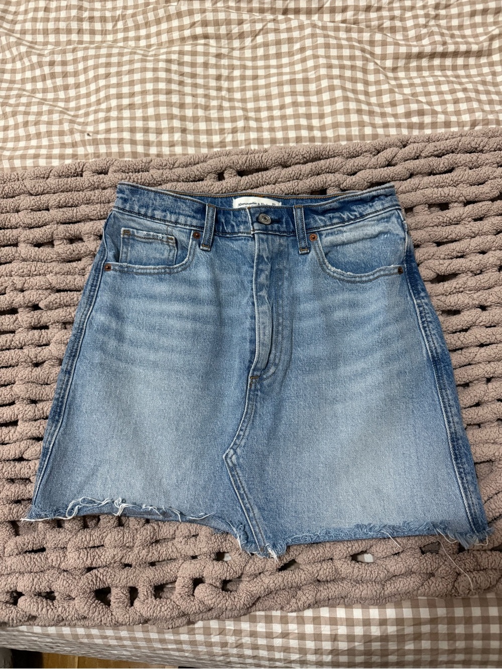 Abercrombie & Fitch Two Tone Denim Mini Skirt